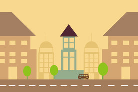 简约城市背景图片