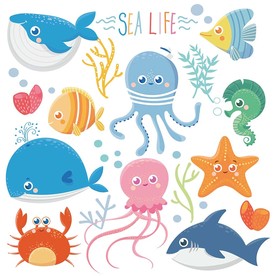 海洋动物矢量素材