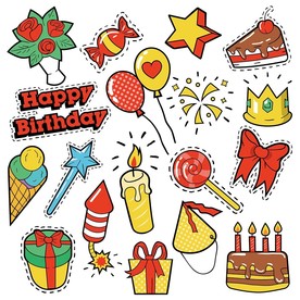 生日庆祝卡通素材