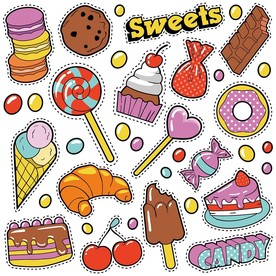 可爱糖果矢量素材