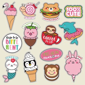 可爱卡通矢量DIY素材