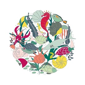 海底世界矢量卡通素材