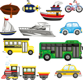 交通汽车矢量卡通素材