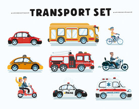 汽车卡通插画素材