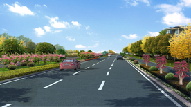 道路绿化景观设计效果图