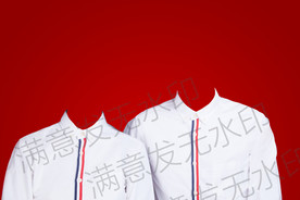 结婚登记照正装白色衬衫