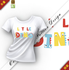 矢量原创可爱卡通字母插图图案