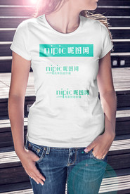 女士Tshirts服飾VI樣機