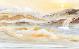 新款高档山水石纹 TIF分层