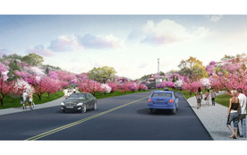 道路效果图景观效果图公园效果图