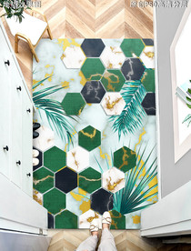 几何抽象轻奢抽象玄关地毯