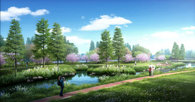 景观效果图河道效果图公园效果图