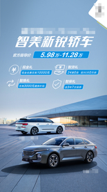 智美新锐轿车海报