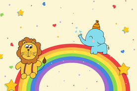 幼儿园彩虹背景图片