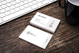 简约通用名片双面PSD展开图