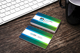 简约通用名片双面PSD展开图