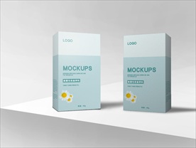 日用品包装盒直立台面光影效果包