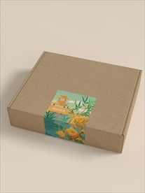 包装盒封口纸贴纸胶带不干胶样机