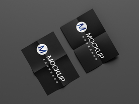 褶皱折痕海报样机