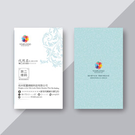 时尚花纹名片