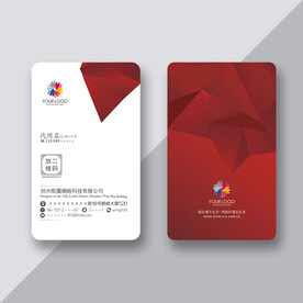 红色特色名片