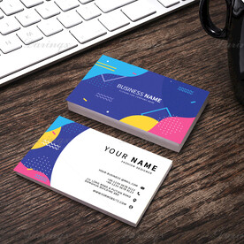 时尚矢量图案可爱卡通名片模板