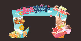 夏日游泳门头