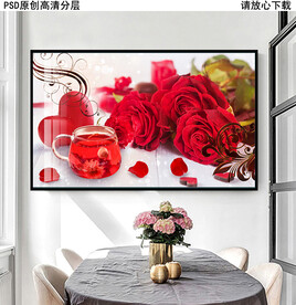 玫瑰花卉装饰画