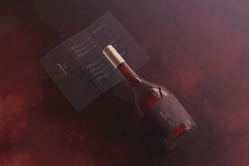 洋酒瓶干红威士忌品牌包装三折页