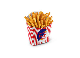 薯条杯包装模型样机PSD模板