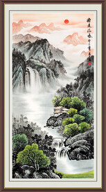 山水画玄关