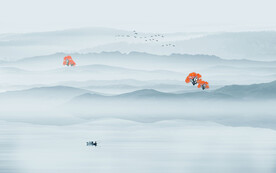 中式山水畫背景墻