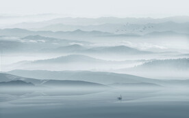 中國風意境山水背景墻