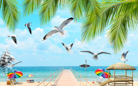 自然風(fēng)景背景墻