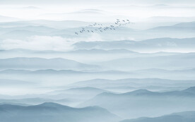 现代新中式水墨画背景墙