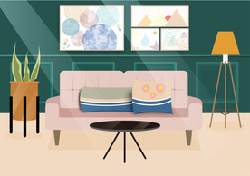 手繪室內(nèi)場景