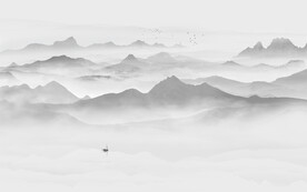 意境水墨山水画