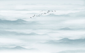 新中式水墨山水畫背景墻