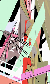 中東色塊抽象裝飾畫