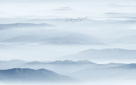 新中式水墨山水画背景墙