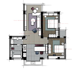 彩色平面布置圖