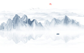 抽象意境山水畫
