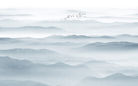 中式水墨山水画背景墙
