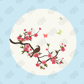 中國風(fēng)古風(fēng)花鳥插畫