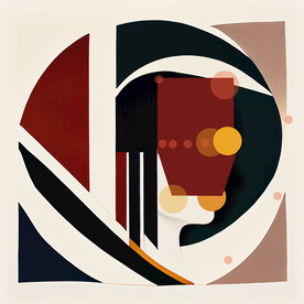 抽象幾何圖裝飾畫