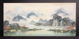 山水畫(huà)裝飾畫(huà)無(wú)框畫(huà)
