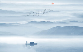 水墨山
