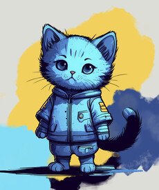 藍(lán)色小貓