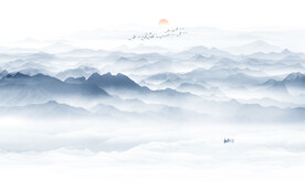 意境水墨山水畫