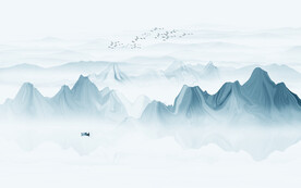 山水水墨画